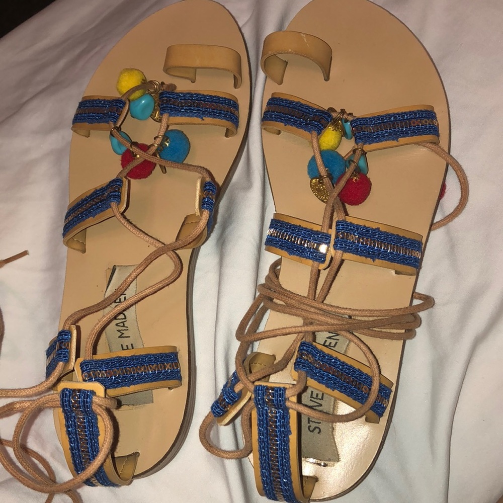 tie up steve madden sandals